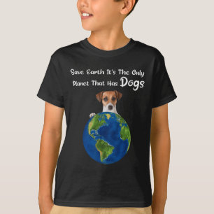 Camiseta Salvar a Terra É O Único Planeta Que Tem Cachorros