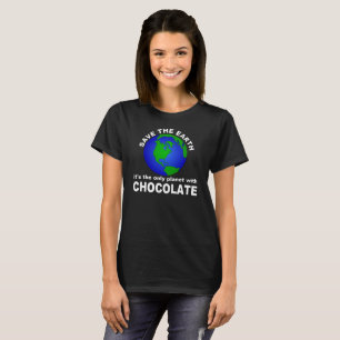 Camiseta Salvar a terra, para o chocolate