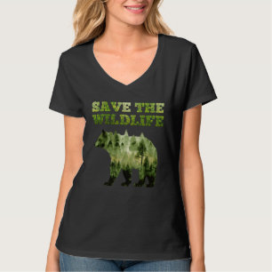 Camiseta Salvar a vida selvagem animais e plantas em perigo