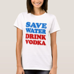 Camiseta Salvar a vodca da bebida da água