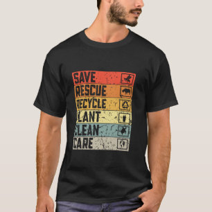Camiseta Salvar Abelhas Resgatar Reciclar Plantar Árvore Li