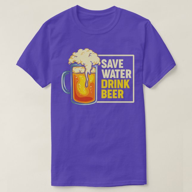 Camiseta Salvar Água Bebida (Frente do Design)