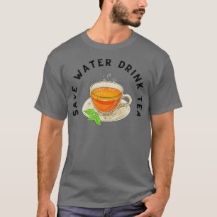 CAMISETA SALVAR ÁGUA BEBIDA DE ÁGUA CHÁ AMANTES DE ANIVERSÁ