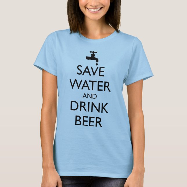 CAMISETA SALVAR ÁGUA E BEBER CERVEJA (Frente)
