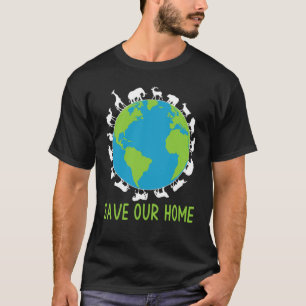 Camiseta Salvar Animais da Nossa Casa Conservação da Vida S
