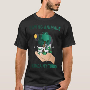 Camiseta Salvar Animais É Como Se Minha Coisa Resgatar A Vi