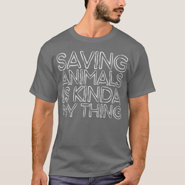 Camiseta Salvar Animais É Tipo Um Presente Meu (Frente)