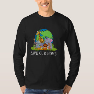 Camiseta Salvar Animais Silvestres da Nossa Casa Conservaçã