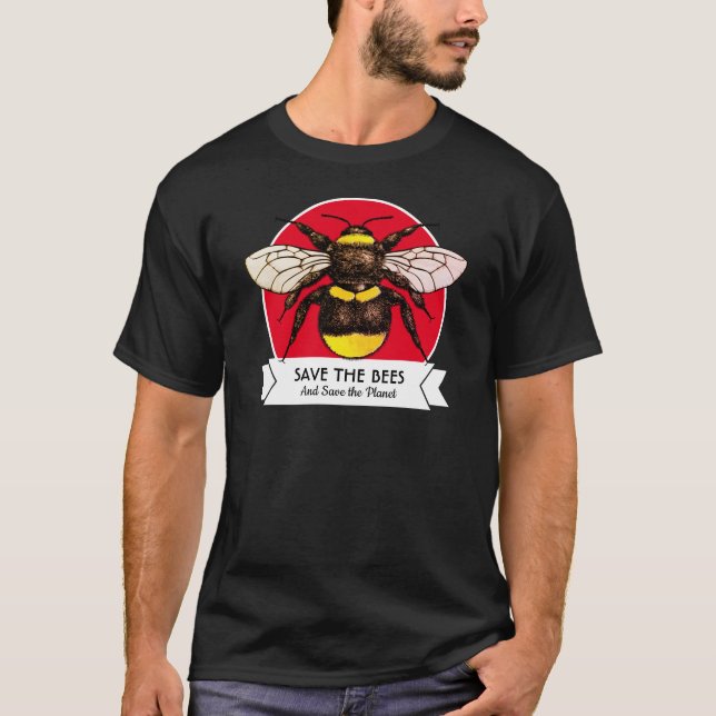 Camiseta Salvar as abelhas e salvar o zangão retro do (Frente)