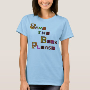 Camiseta Salvar as abelhas satisfazem o estilo Funky
