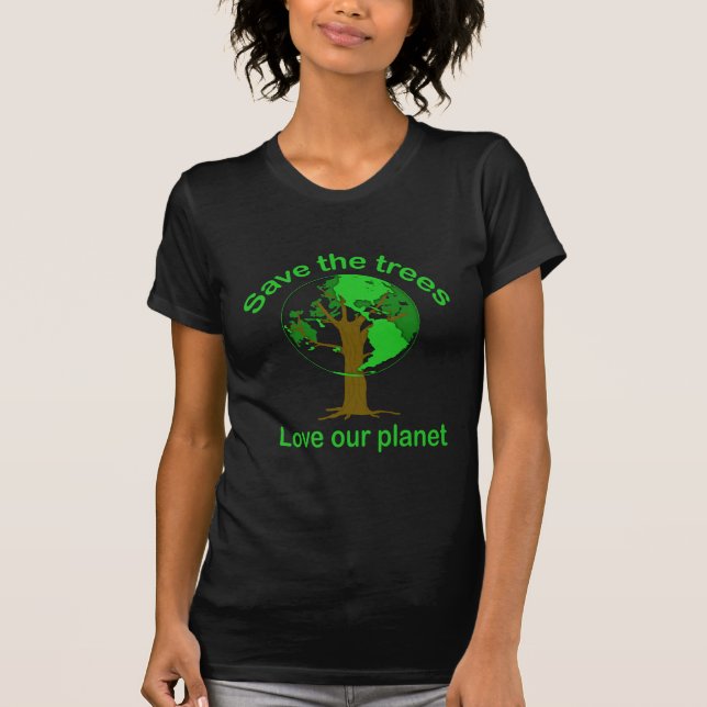 Camiseta salvar as árvores (Frente)