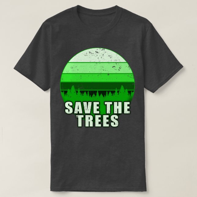 CAMISETA SALVAR AS ÁRVORES PARA SALVAR A TERRA DO PLANETA 1 (Frente do Design)