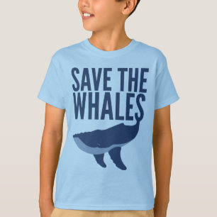Camiseta Salvar as baleias (os miúdos)