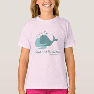Camiseta Salvar as baleias! T dos miúdos
