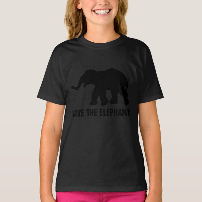 Camiseta SALVAR AS T-shirts DOS ELEFANTES (Frente)