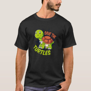Camiseta Salvar as Tartarugas Deslizante de Orelha Vermelha