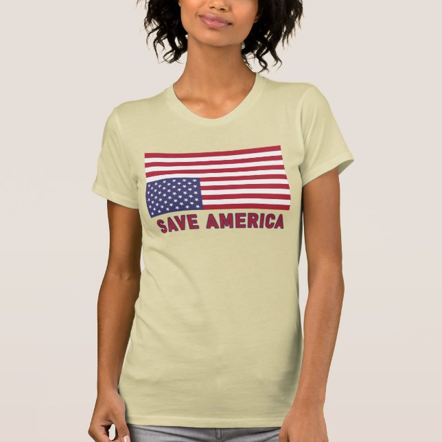 Camiseta Salvar Bandeira da América (Frente)