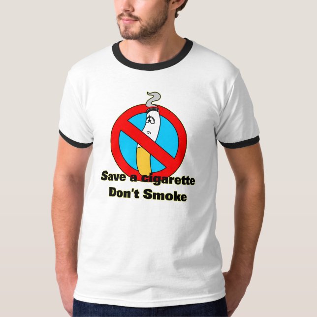 Camiseta Salvar cigarros, não fume (Frente)