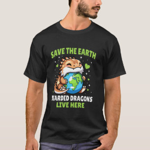 Camiseta Salvar Design de Dragão Barbudo da Terra Orelha d