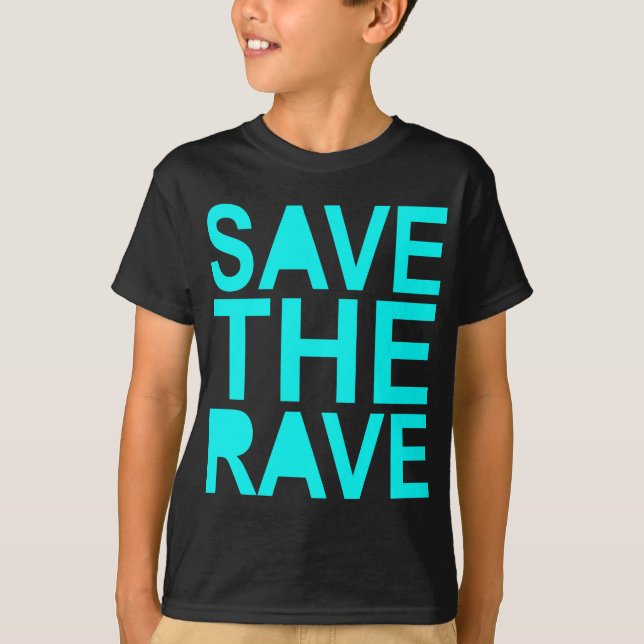 Camiseta Salvar do raver azul do delírio do NU do delírio a (Frente)