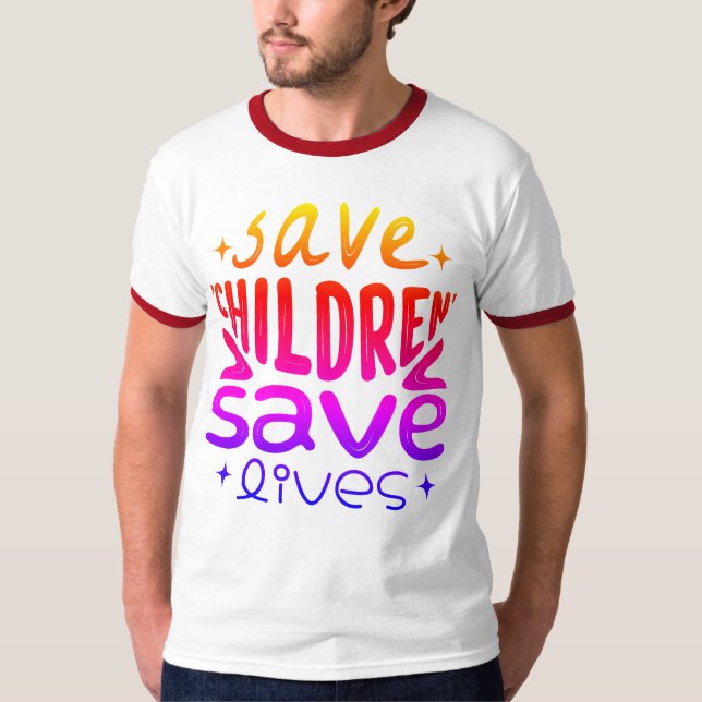 Camiseta Salvar Filhos, Salvar Vidas (Frente)
