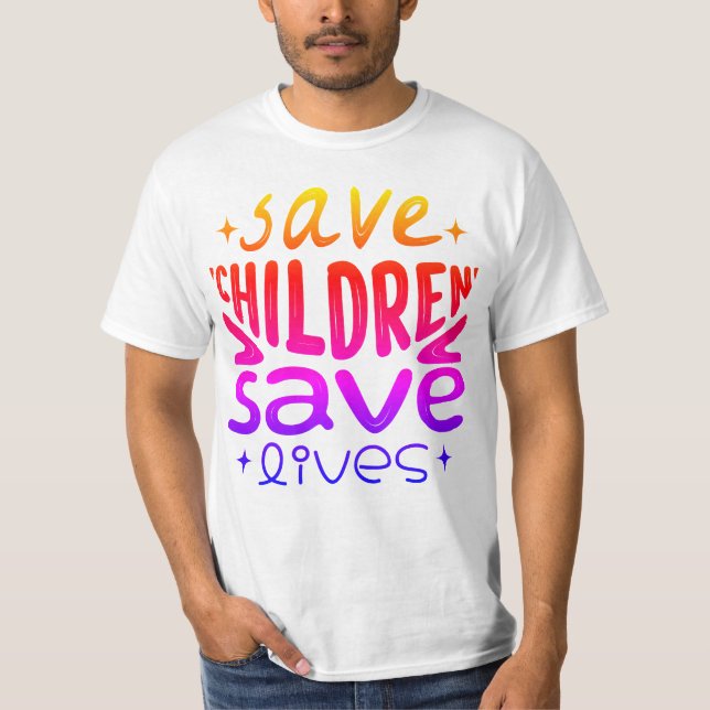 Camiseta Salvar Filhos, Salvar Vidas (Frente)