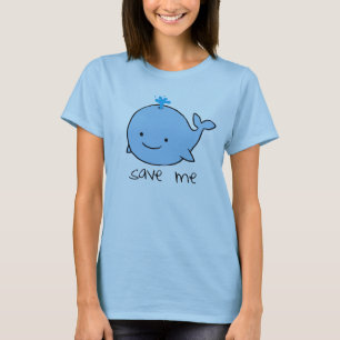 Camiseta "Salvar me" a baleia T
