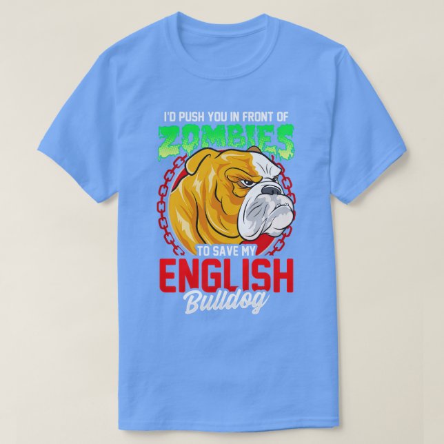 Camiseta Salvar Meu Buldogue Inglês (Frente do Design)