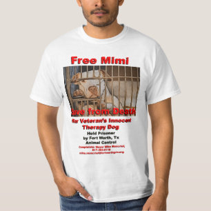 Camiseta Salvar Mimi do cão da terapia dos veteranos