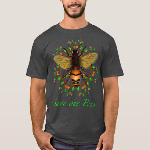 Camiseta Salvar nossas abelhas protege o tema ecológico am