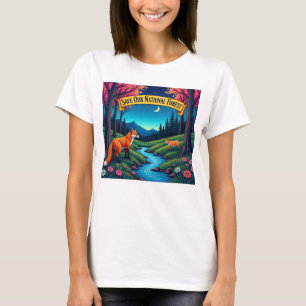 Camiseta salvar nossas florestas e parques nacionais