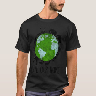 Camiseta Salvar nosso ambiente planetário do Dia da Terra