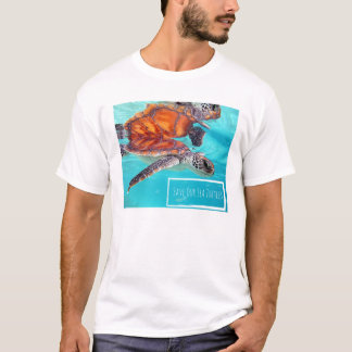 Camiseta Salvar nosso T das tartarugas de mar