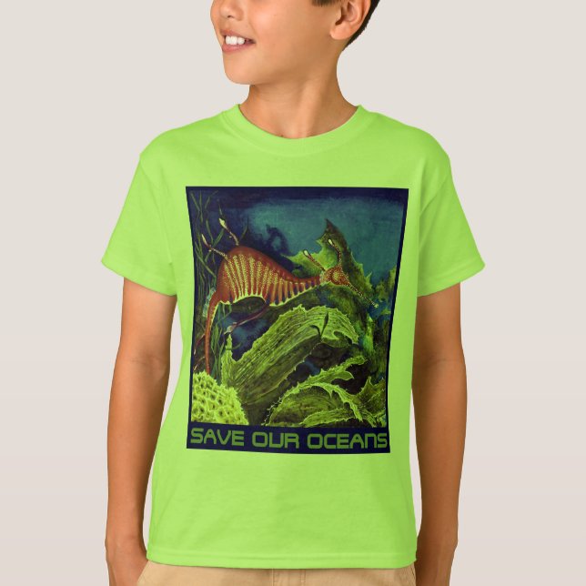 Camiseta SALVAR NOSSO t-shirt dos OCEANOS (Frente)