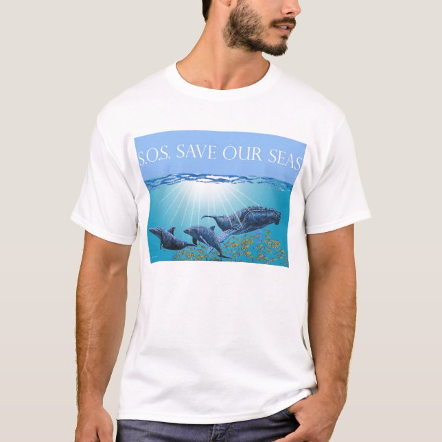 Camiseta Salvar nossos mares (Frente)