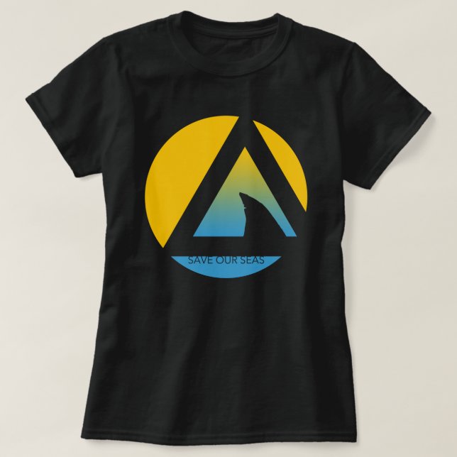 Camiseta salvar nossos tricircles dos mares (Frente do Design)