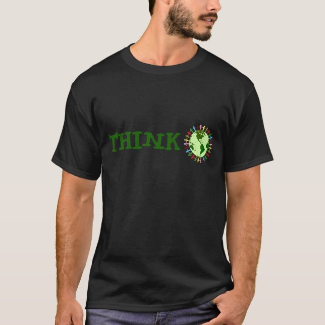 Camiseta Salvar o ambiente: pense globalmente (Frente)