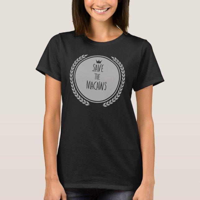 Camiseta Salvar o animal MACAWS Arara (Frente)
