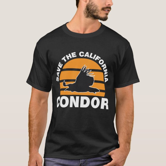 Camiseta Salvar o Condor da Califórnia - proteger e salvar (Frente)