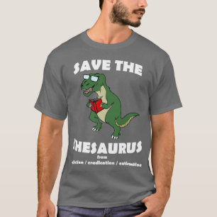 Camiseta Salvar o dinossauro da enciclopédia