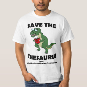 Camiseta Salvar o dinossauro da enciclopédia