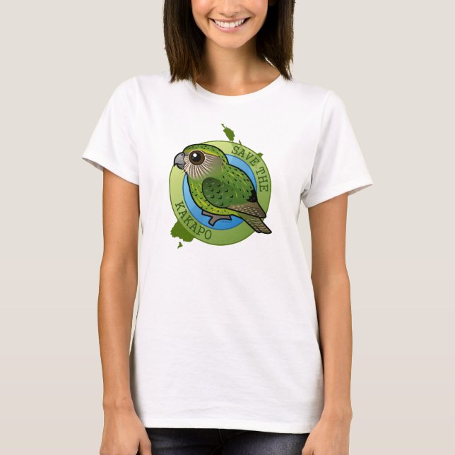 Camiseta Salvar o Kakapo (Frente)