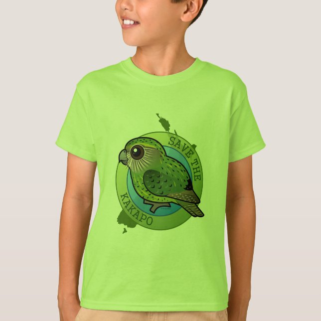 Camiseta Salvar o Kakapo (Frente)