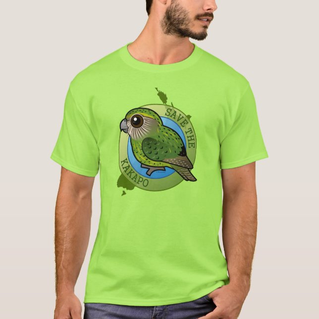 Camiseta Salvar o Kakapo (Frente)
