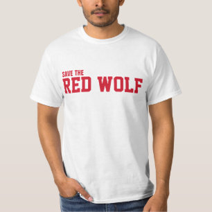 Camiseta Salvar o lobo vermelho selvagem da extinção