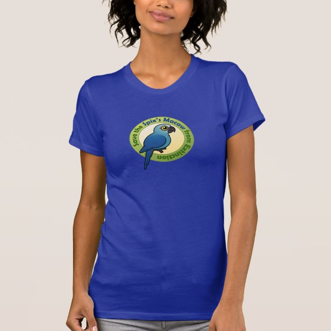 Camiseta Salvar o Macaw do Spix da extinção (Frente)