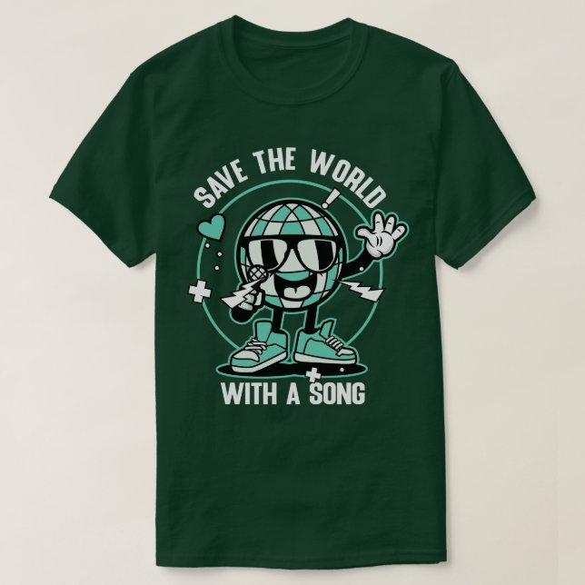 CAMISETA SALVAR O MUNDO (Frente do Design)