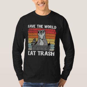 Camiseta Salvar O Mundo Comer Lixo Guaxinim 8