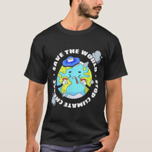 Camiseta Salvar O Mundo Parar as Alterações Climáticas 