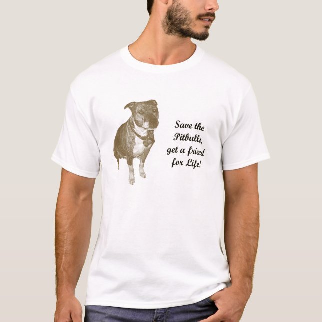 Camiseta Salvar o Pitbulls (Frente)